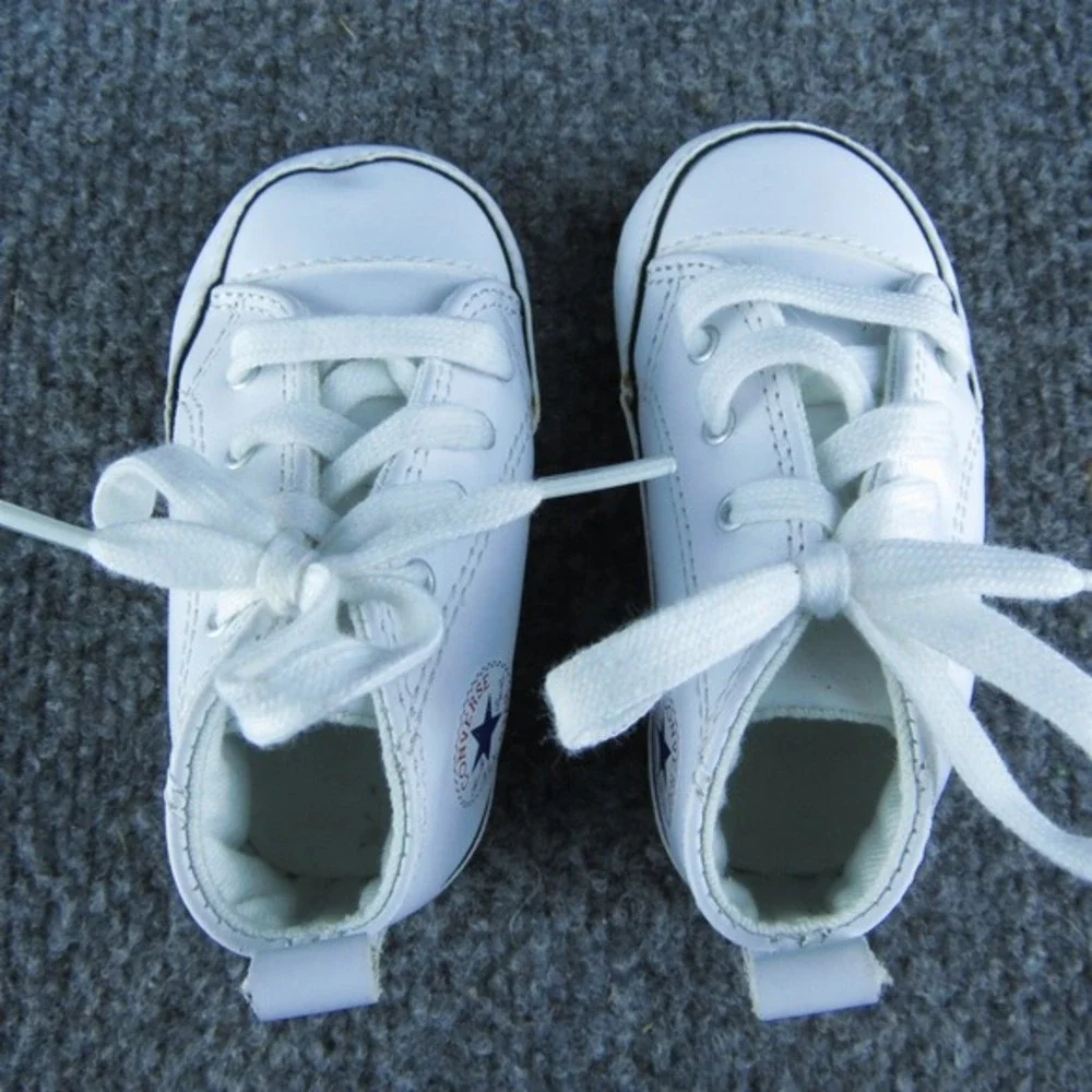 Converse Boys Sneaker Size T 3 Medium Shoes White Synthetic Lace‎ Up